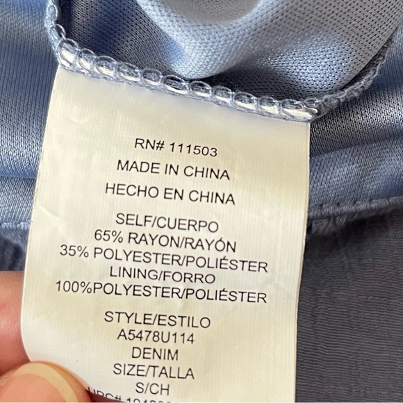 Lily Rose Small Coquette Cottagecore Tiered Fairy Dainty Light Blue Midi Dress - Picture 7 of 16